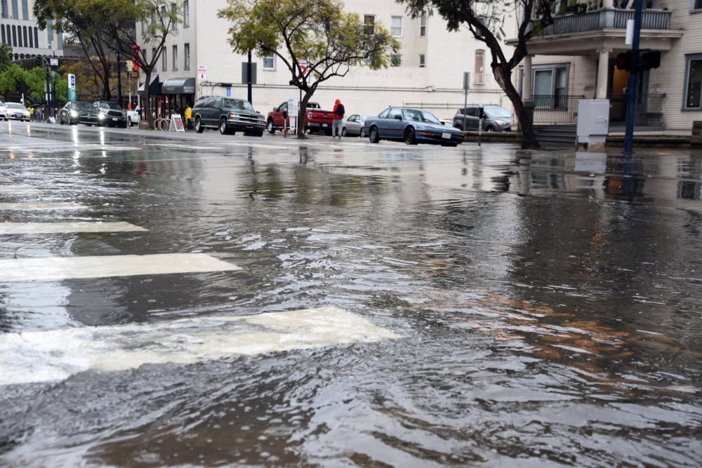 Rain on City Streets