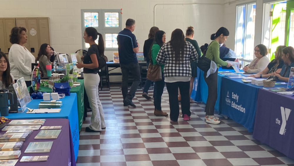 job seeker at a career fair 