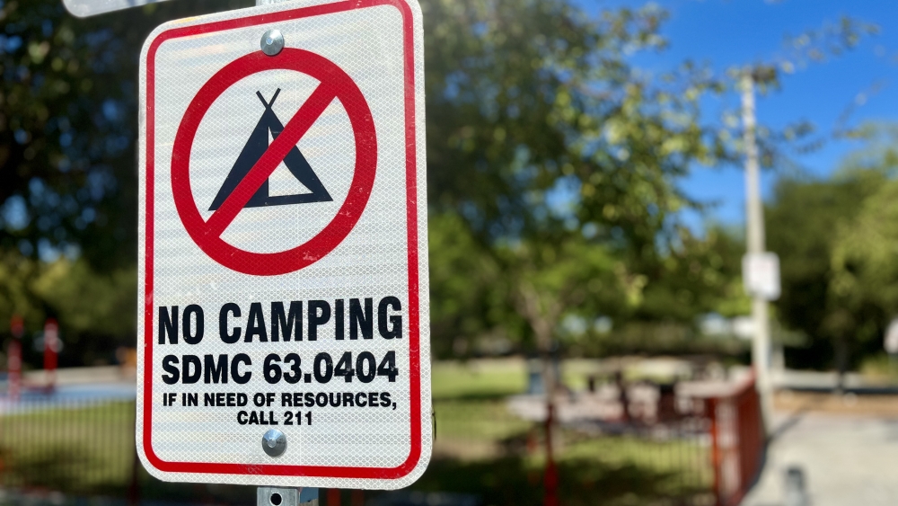 No Camping Sign