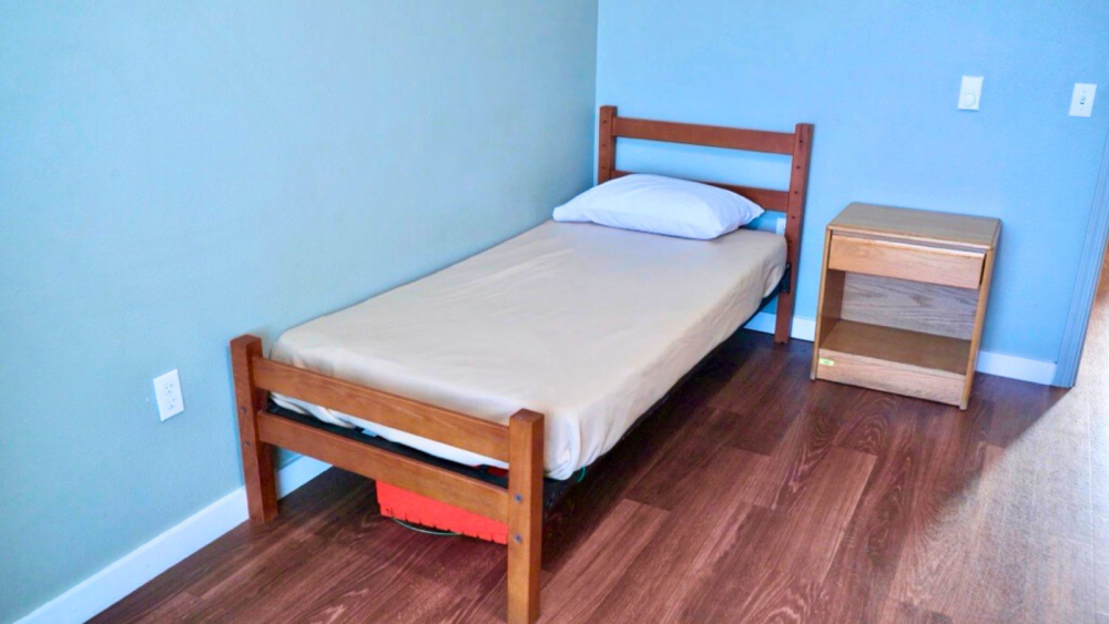 bed at shelter