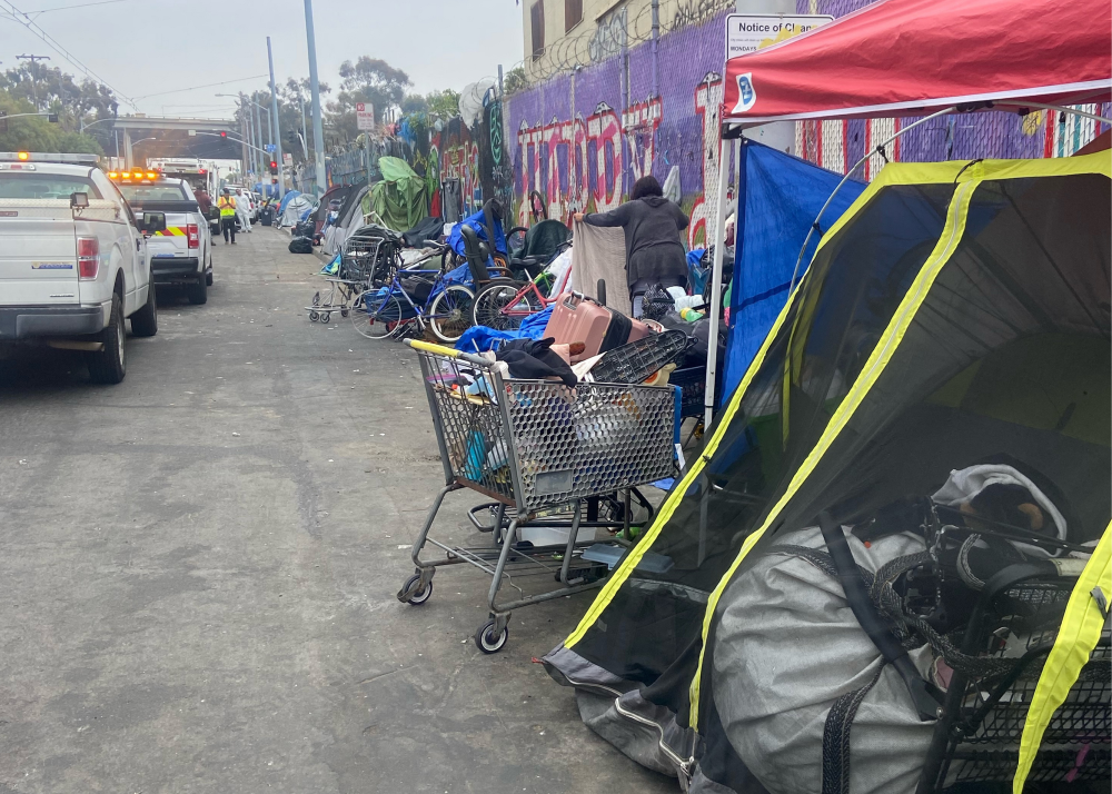 Homeless encampment