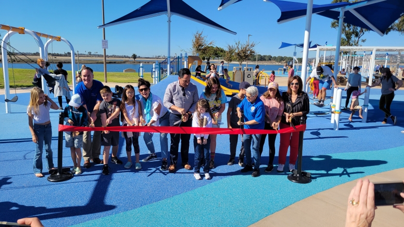 Mayor Todd Gloria at a Playground Opening