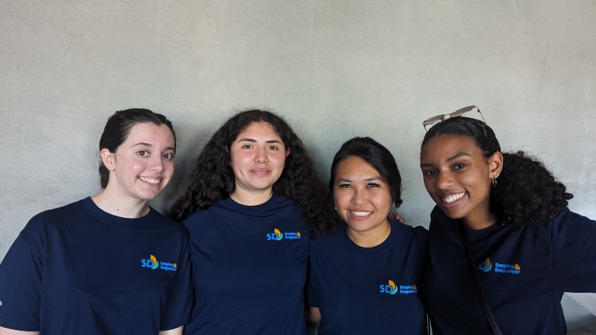 Four summer civic internship program participants posing for a picture